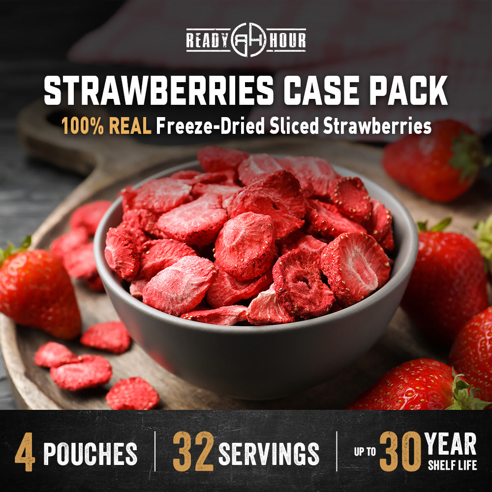 Freeze-Dried Strawberries (4 pouches, 32 servings)