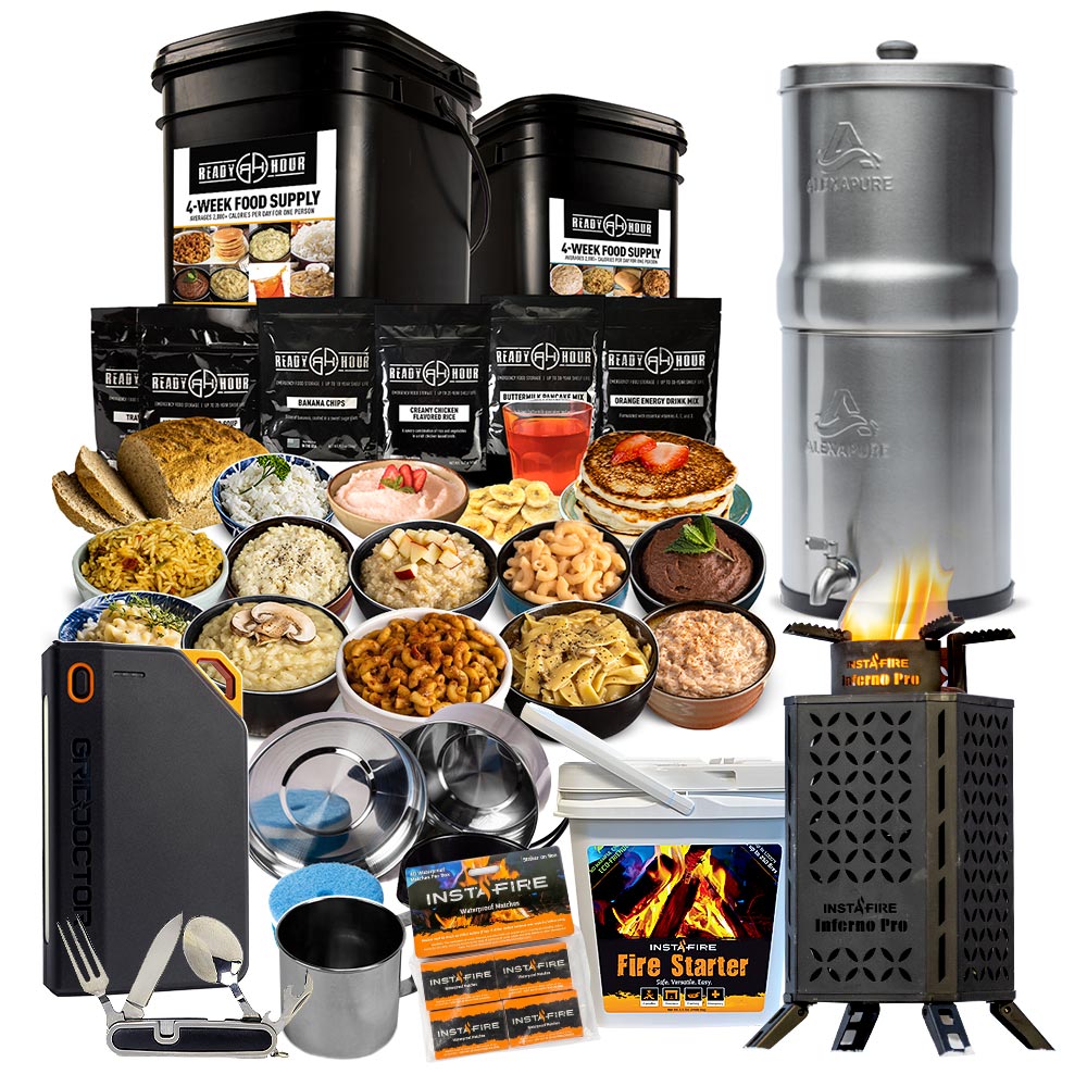 Ultimate Solar Power & Cooking Emergency Food Kit (9 items)
