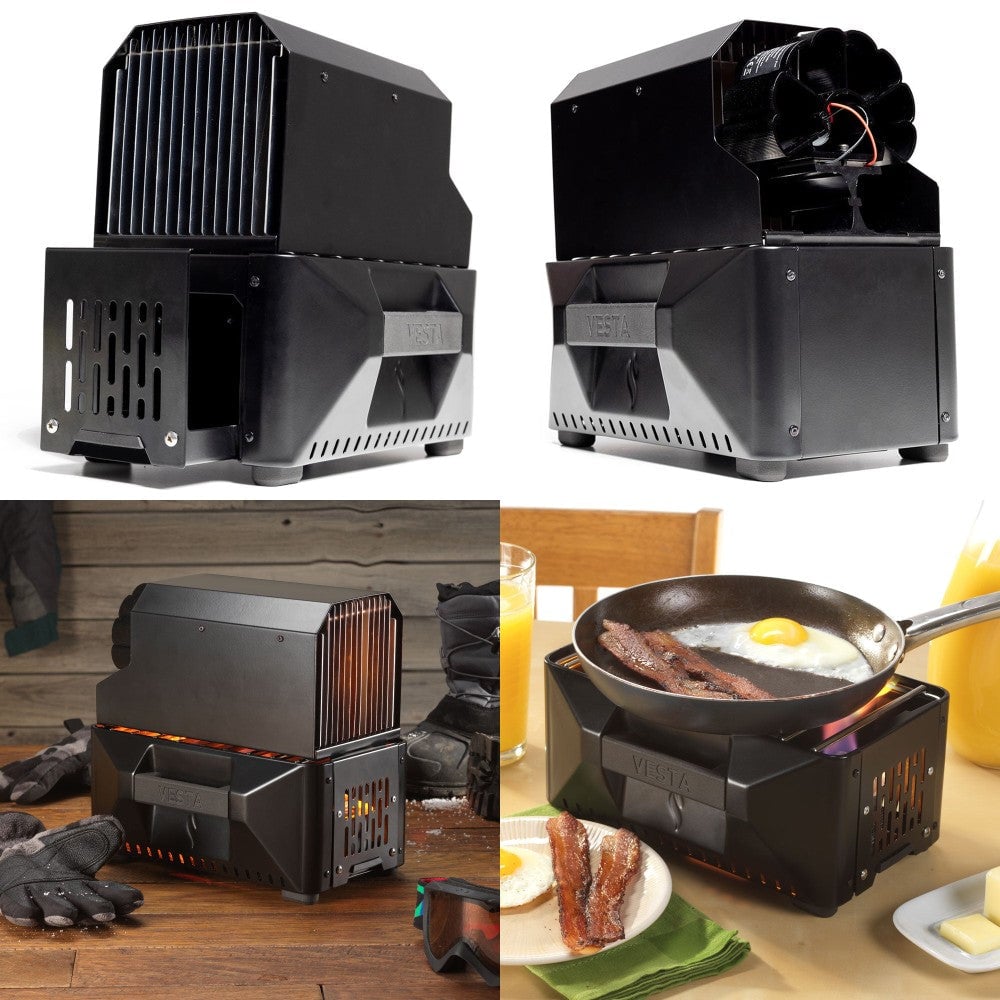 VESTA Self-Powered Indoor Space Heater & Stove with an Ember Oven by InstaFire (Thank You Offer)