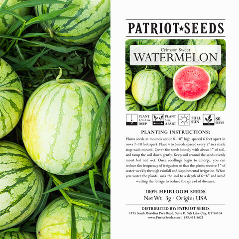 Image of Heirloom Crimson Sweet Watermelon Seeds (3g) by Patriot Seeds