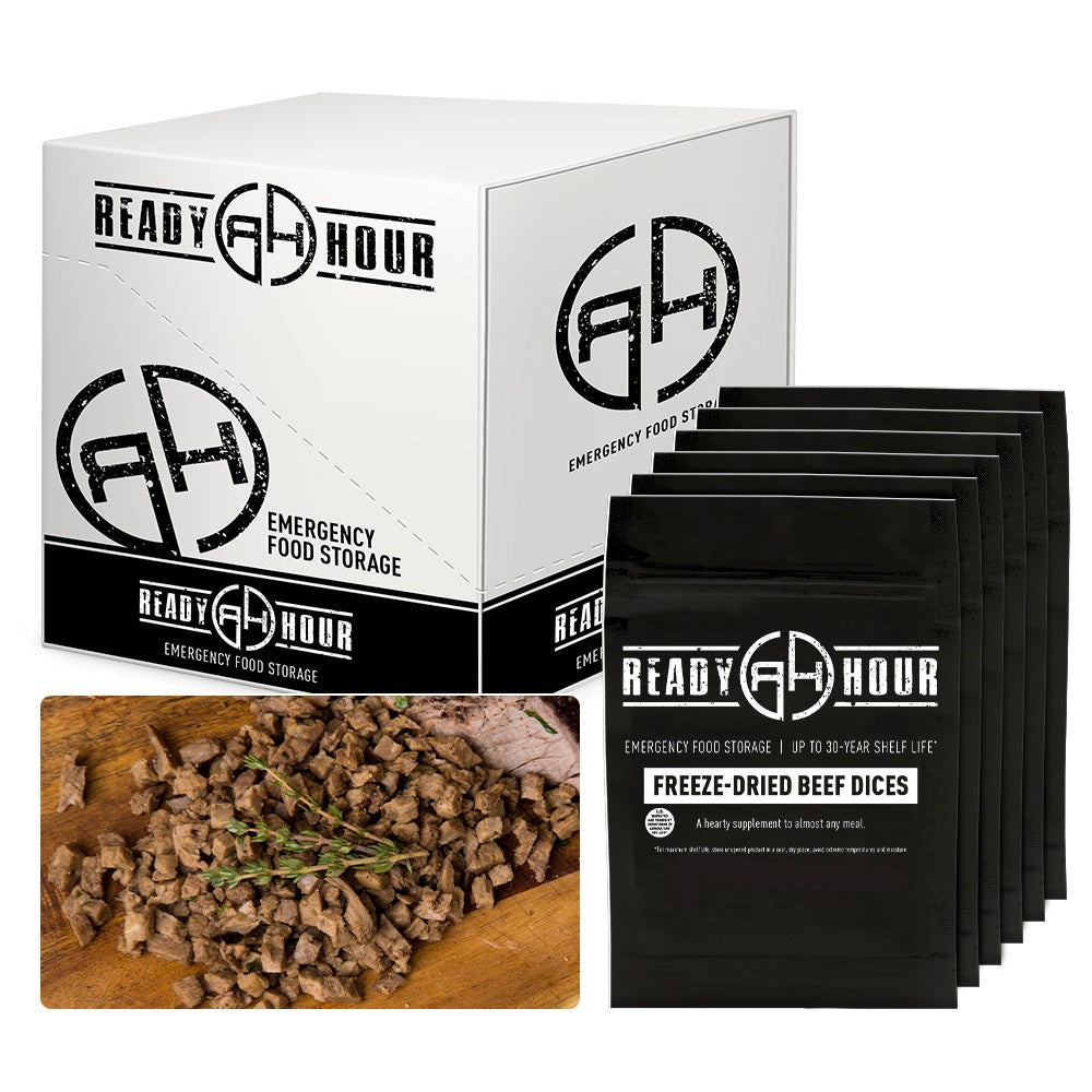 Freeze-Dried Beef Dices Case Pack (12 servings, 6 pk.) - Insider's Club