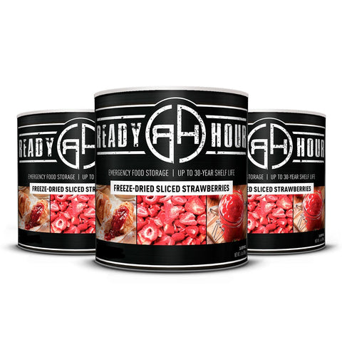 Image of Freeze-Dried Sliced Strawberries #10 Cans (108 total servings, 3-pack)