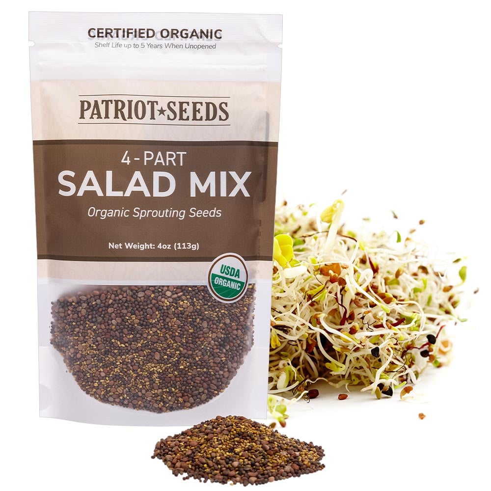 4-Tray Seed Sprouter Set & Sprouting Seeds Starter Kit
