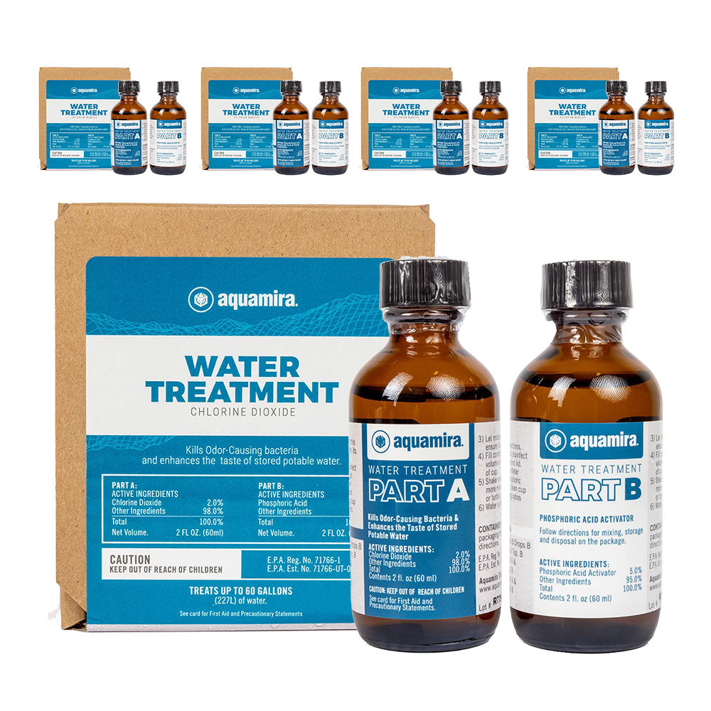 Aquamira Chlorine Dioxide Water Treatment 5-Pack (treats 300 gallons)