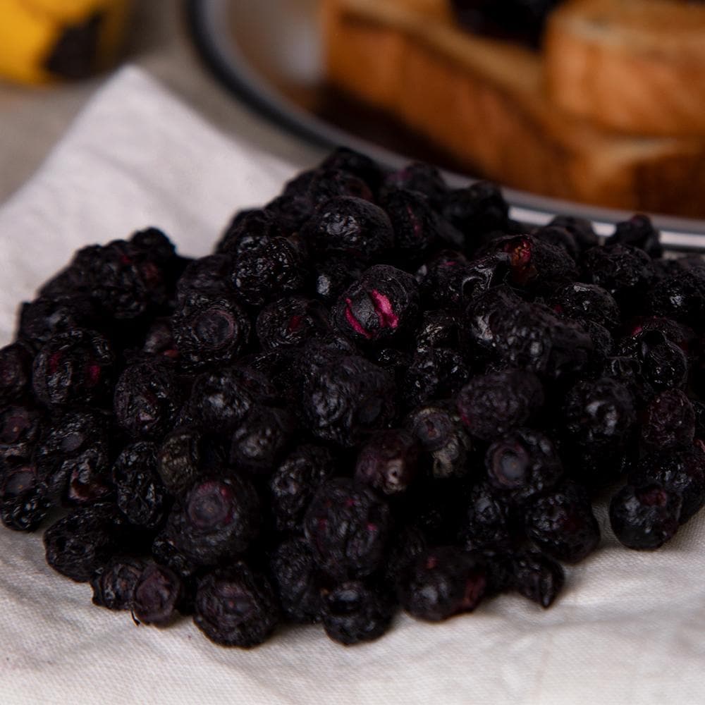 Freeze-Dried Blueberries Close up