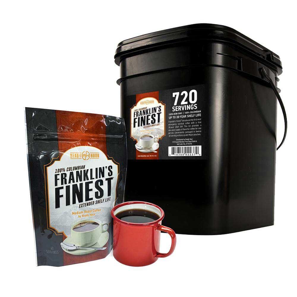 Franklin's Finest Survival Coffee (720 servings, 1 bucket)
