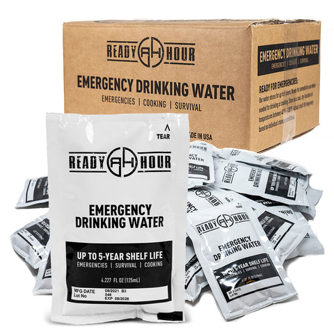 Image of Emergency Water Pouch Case by Ready Hour (64 pouches) - DM