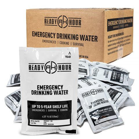 Image of Emergency Water Pouch Case by Ready Hour (64 pouches)