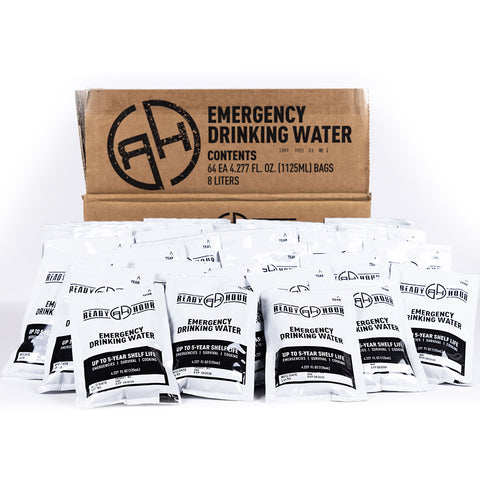 Image of Emergency Water Pouch Case by Ready Hour (64 pouches)