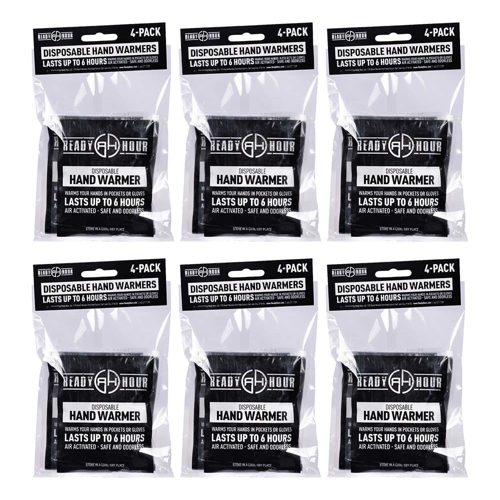 Hand Warmers (six 4-packs, total of 24 Warmers) by Ready Hour