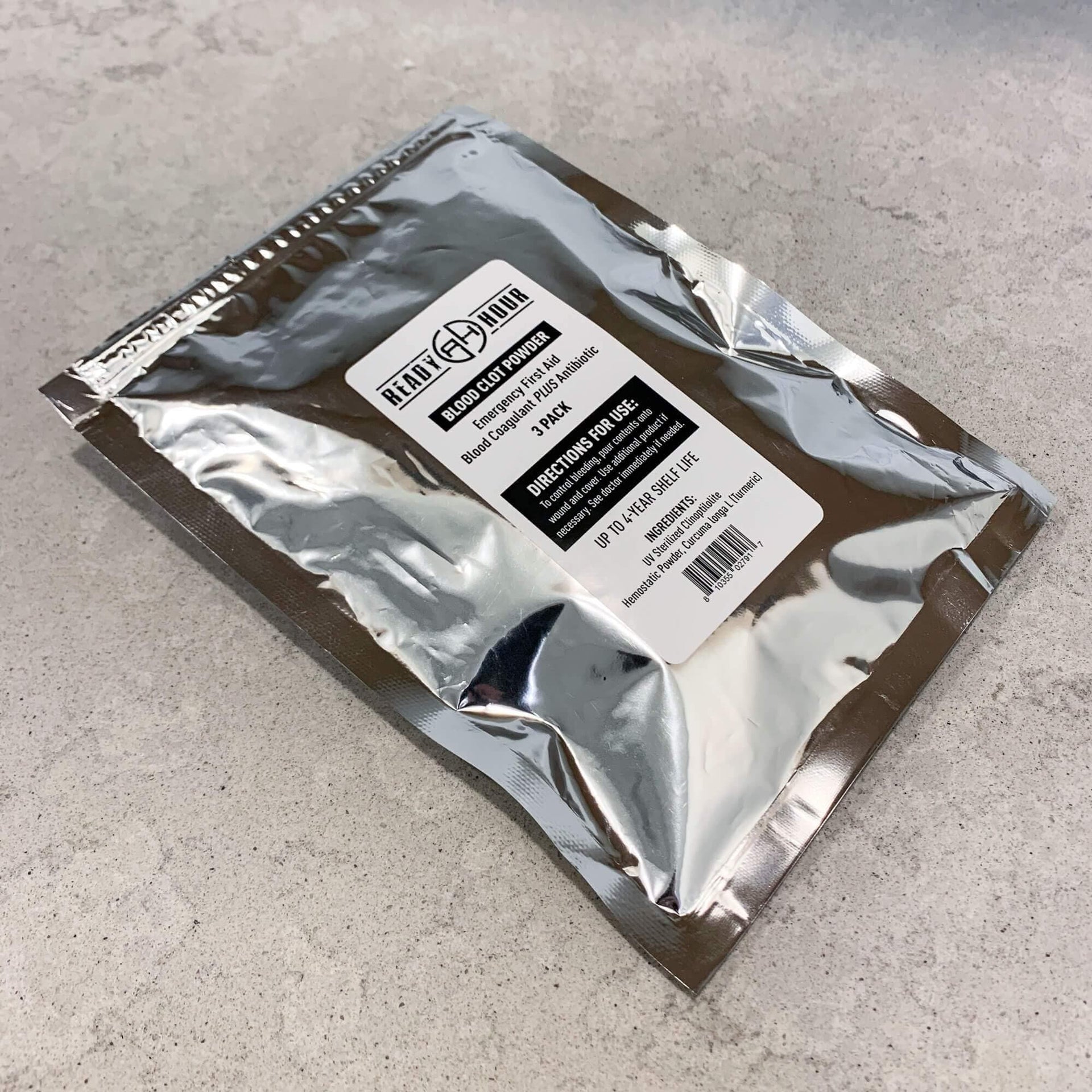 Ready Hour Blood Clot Powder (1 pkg. w/ 3 packs) - My Patriot Supply