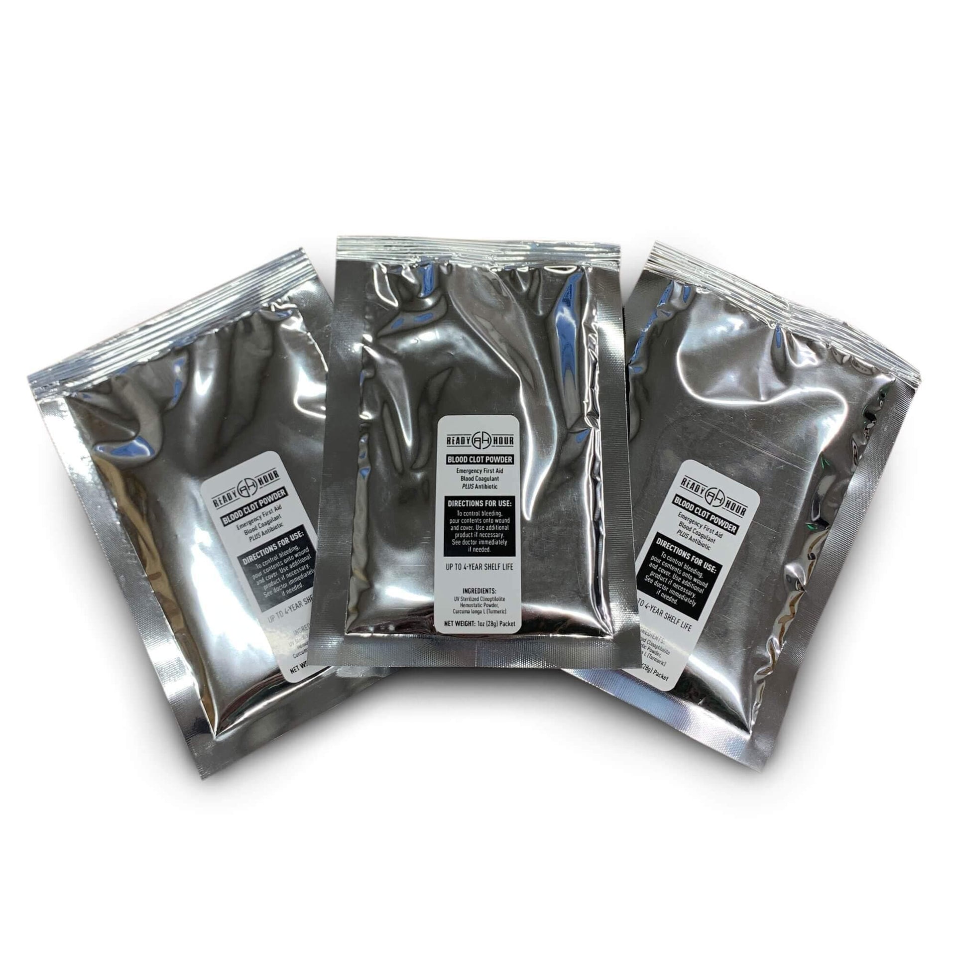 Ready Hour Blood Clot Powder (1 pkg. w/ 3 packs) - My Patriot Supply