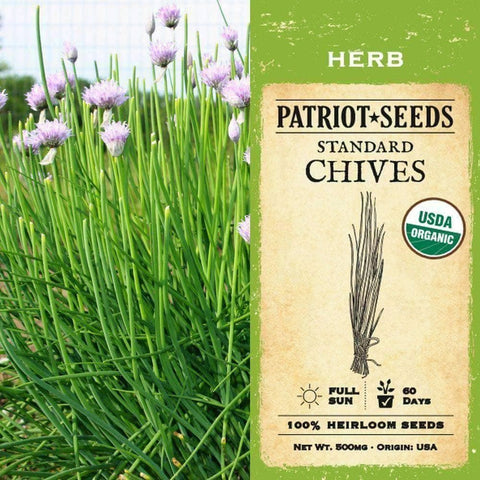 Image of Organic Standard Chive Herb Seeds (500mg) - My Patriot Supply