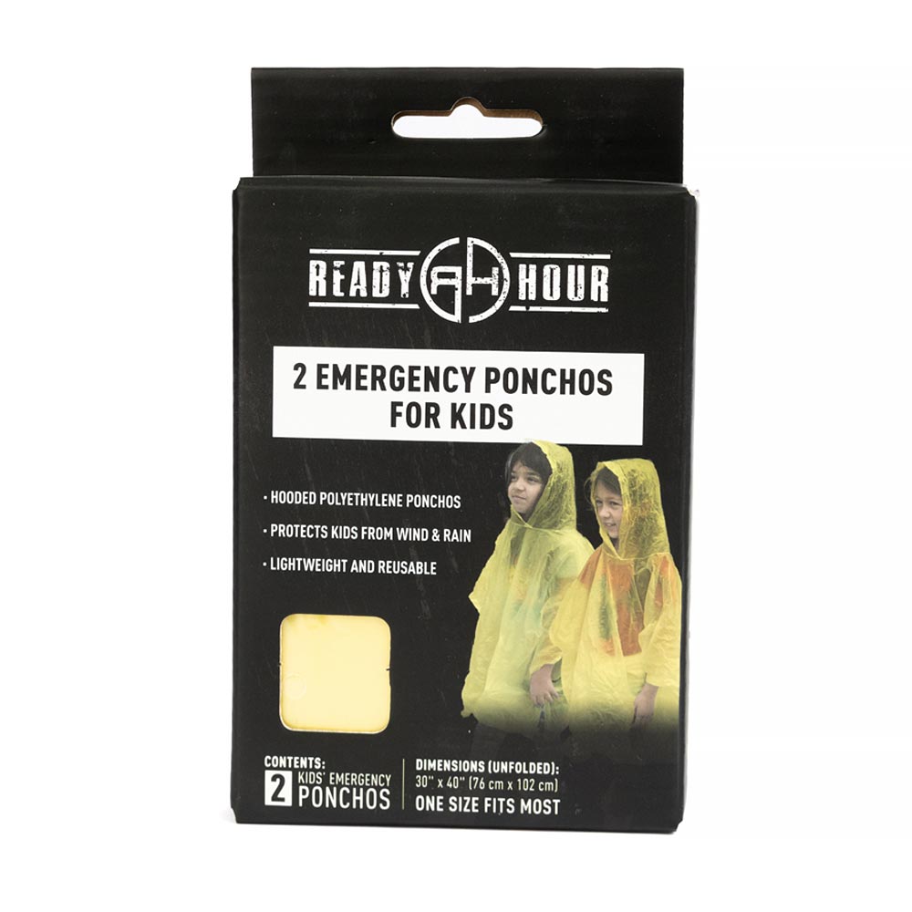 Kids Emergency Poncho (2-pack) by Ready Hour