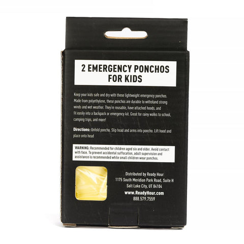 Image of Kids Emergency Poncho (2-pack) by Ready Hour