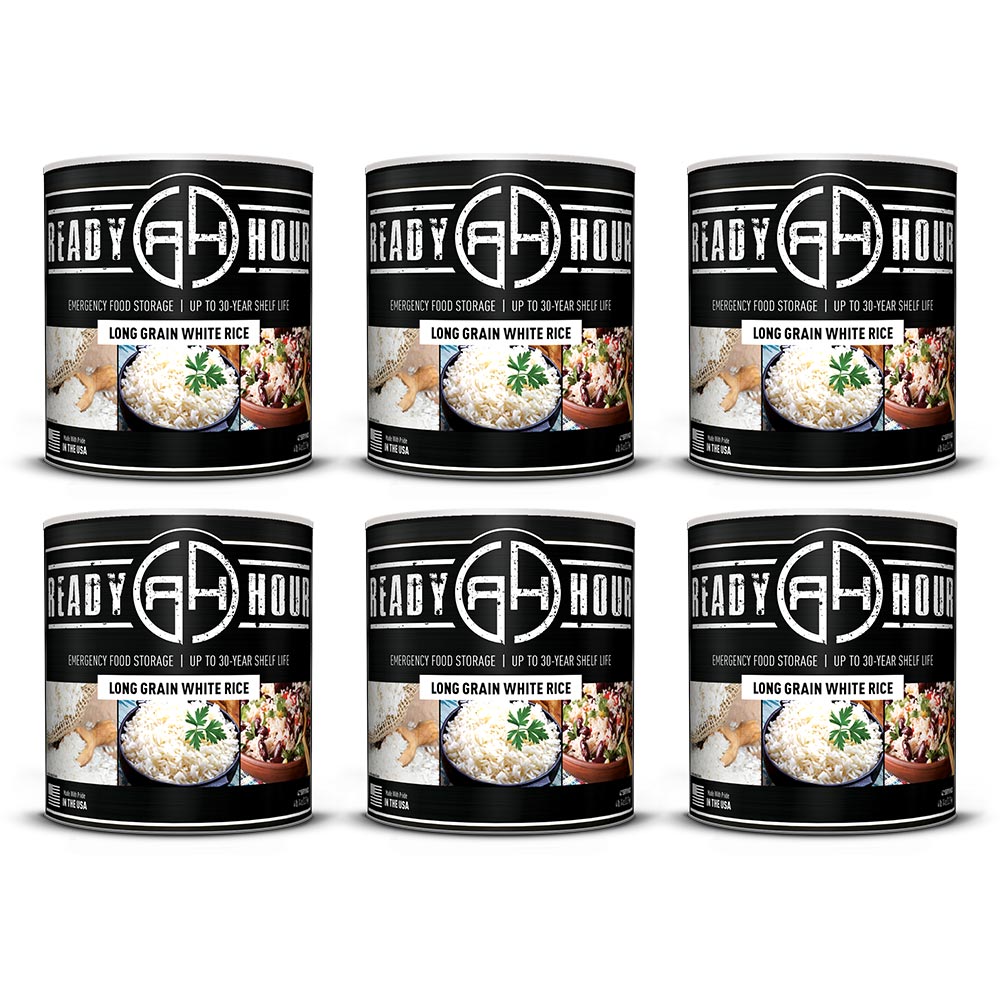 Long Grain White Rice #10 Cans (282 total servings, 6-pack)