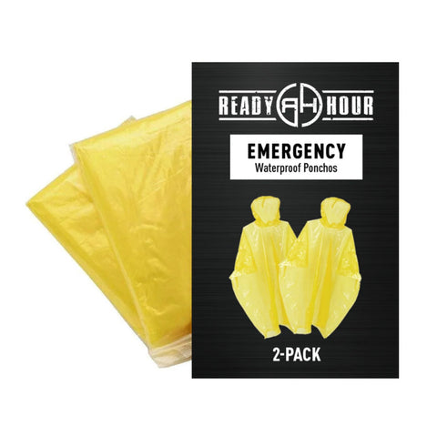 Image of the waterproof ponchos included with the go-bag with ballistic panel by ready hour