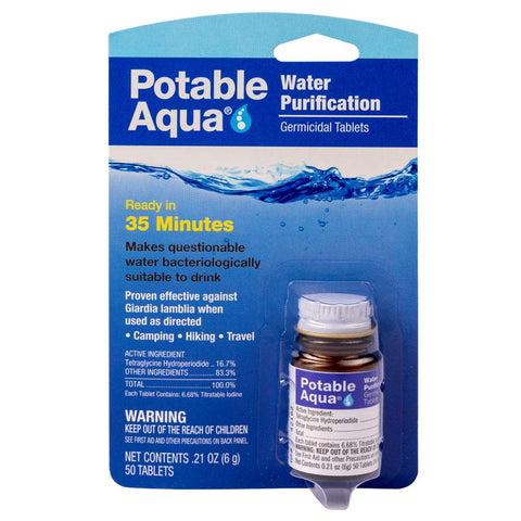 Image of Drinking Water Treatment Tablets by Potable Aqua (50 germicidal tablets)