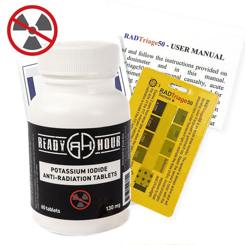 Image of Potassium Iodide Anti-Radiation Tablets & RADTriage50 Personal Radiation Dosimeter