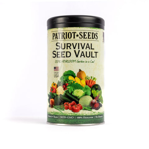 Image of Survival Seed Vault 3-Pack by Patriot Seeds (100% heirloom, 3 cans)