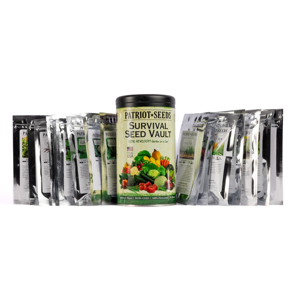 Survival Seed Vault (100% heirloom, 20 varieties) by Patriot Seeds