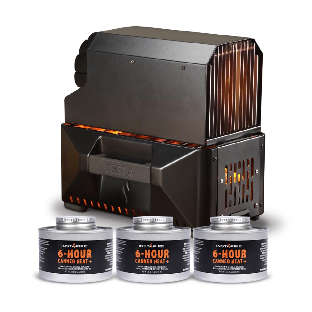 VESTA Self-Powered Indoor Space Heater & Stove by InstaFire - Special Partner Offer