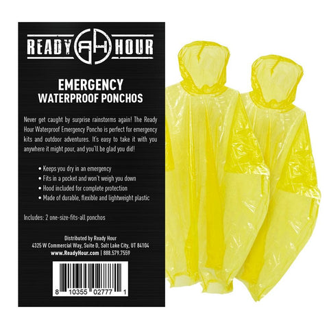 Image of Emergency Poncho (2-pack) by Ready Hour - My Patriot Supply