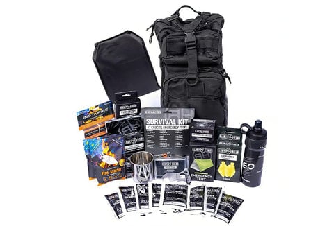 Go-Bag with Ballistic Panel and 60 Bug-Out Essentials