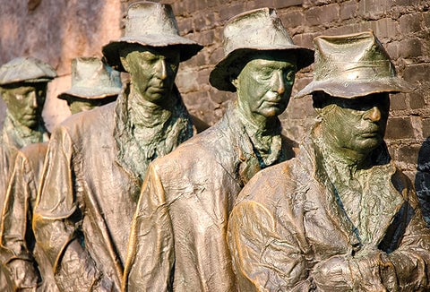 Great Depression section of the FDR memorial in Washington D.C.