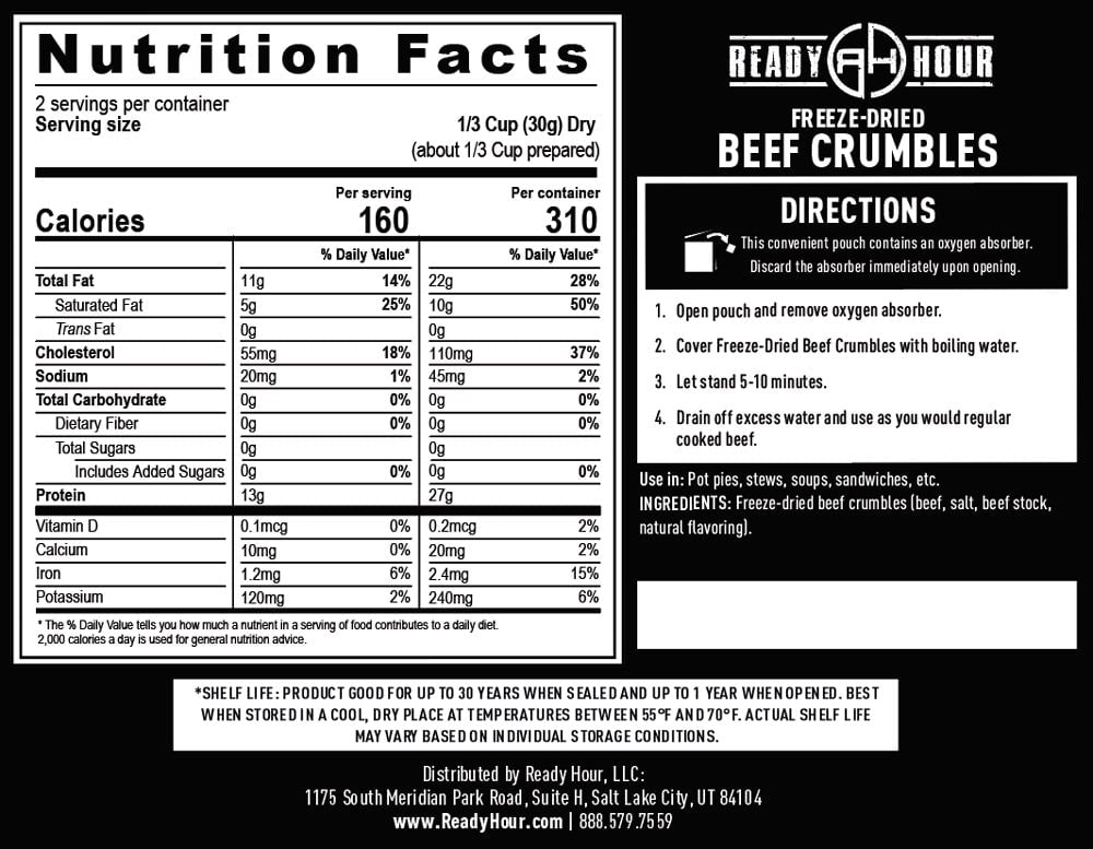 Beef Crumbles Pouch