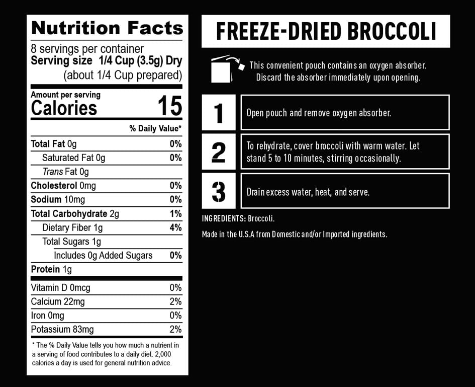 Freeze-Dried Broccoli