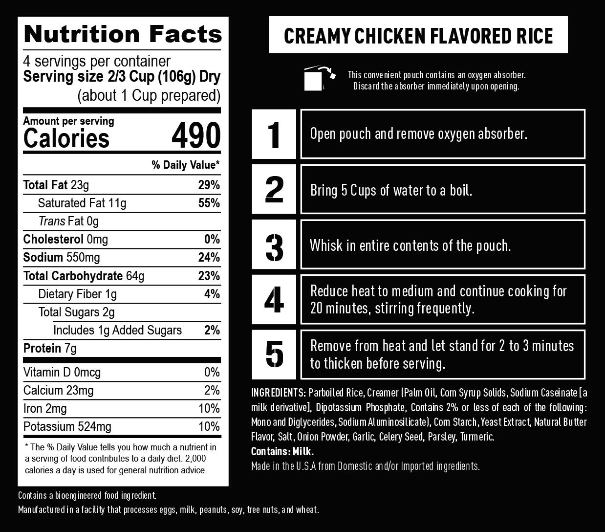 Creamy Chicken Flavored Rice
