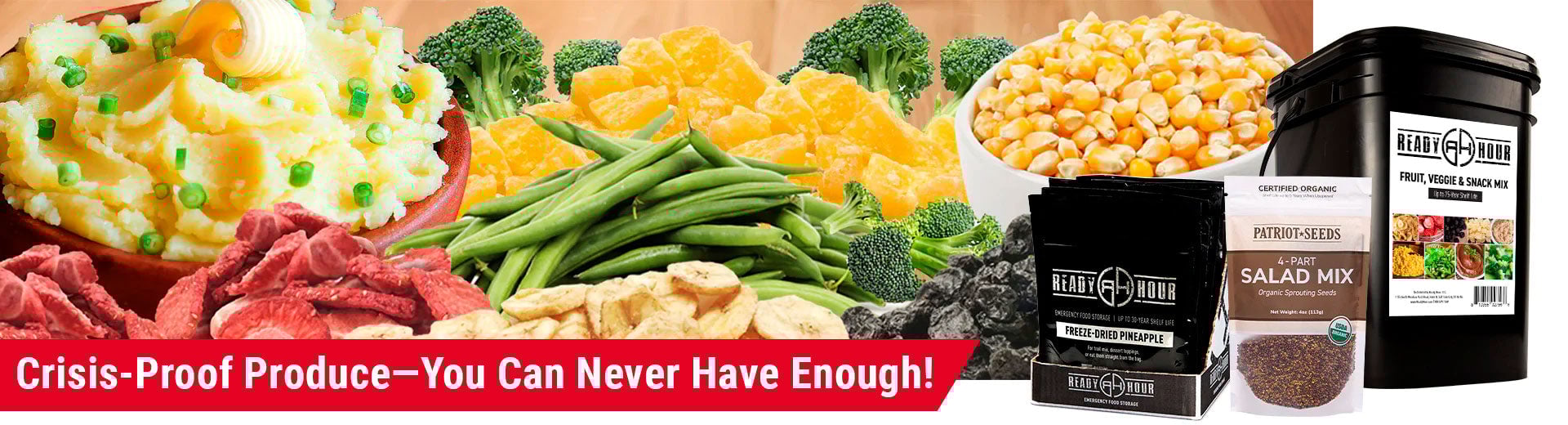 Fruit & Vegetable Kits - An array of freeze-dried fruits and veggies