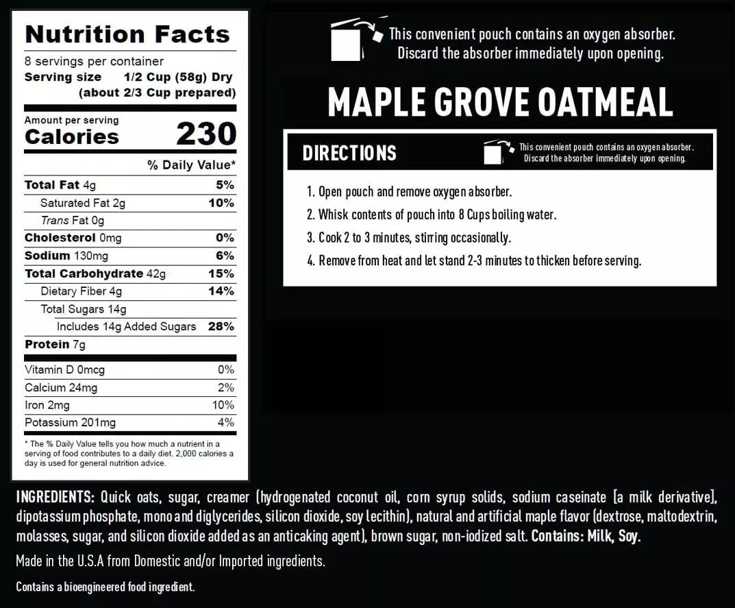 Maple Grove Oatmeal