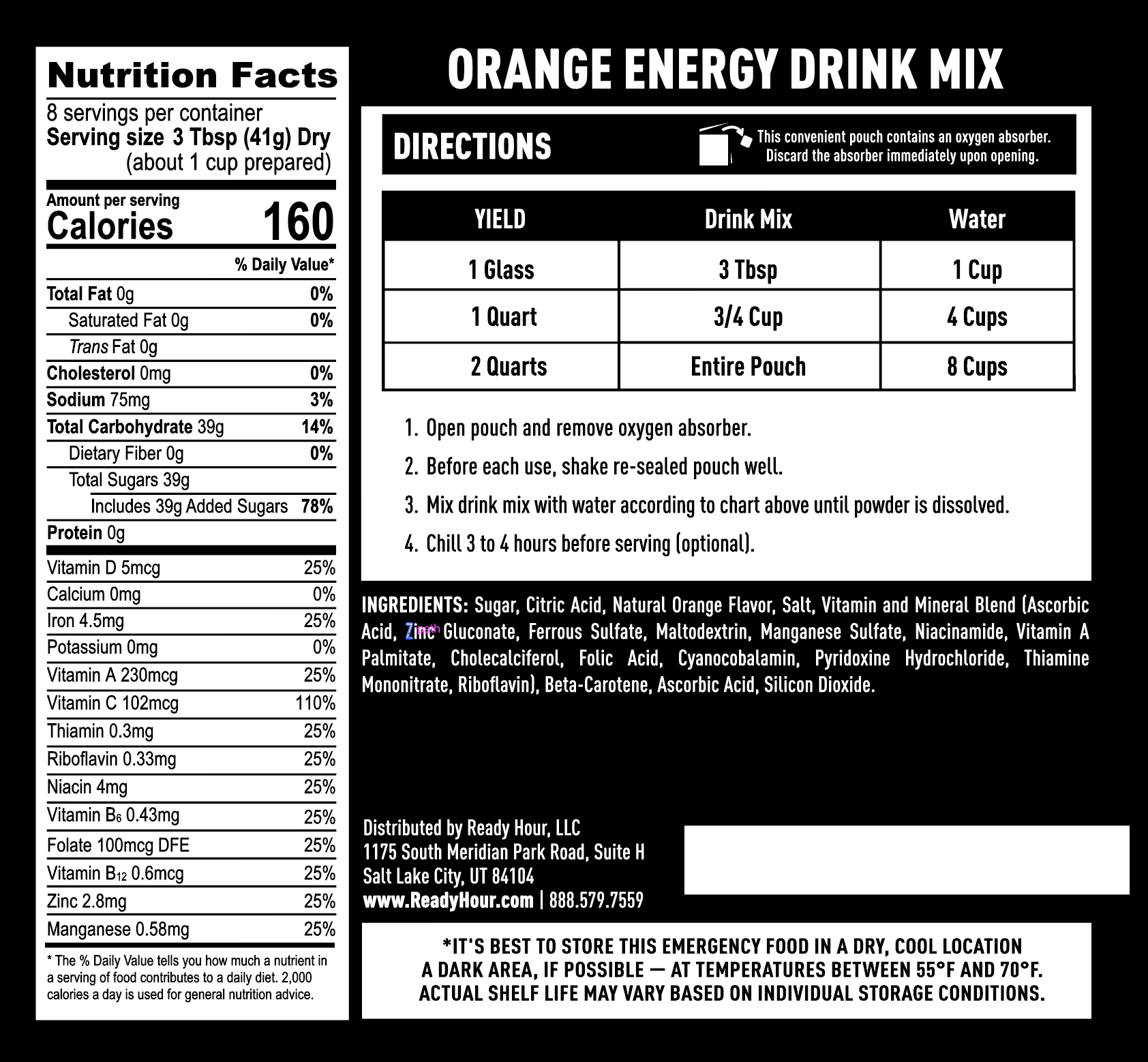 Orange Energy Drink Mix