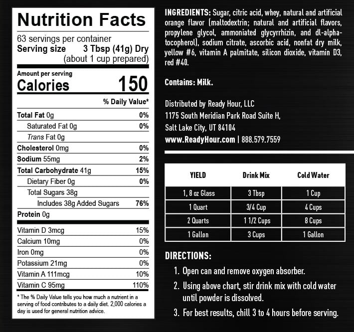 Orange Energy Drink Mix