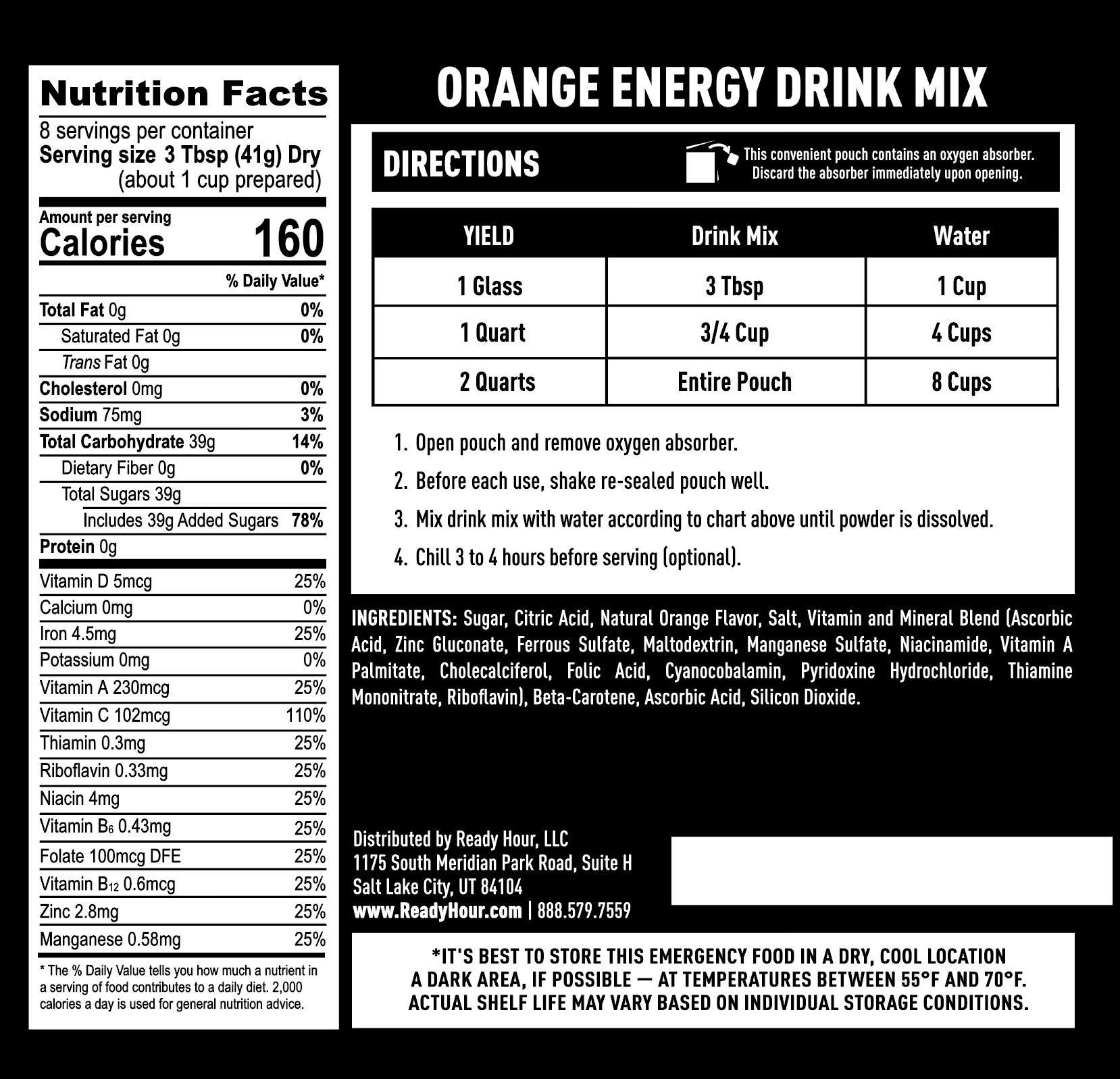 Orange Energy Drink Mix