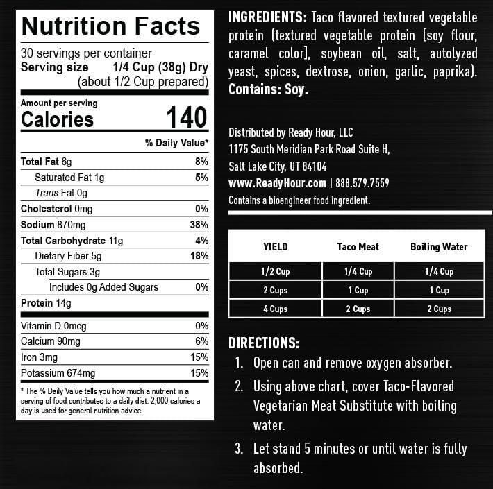 Vegetarian Taco Meat Substitute