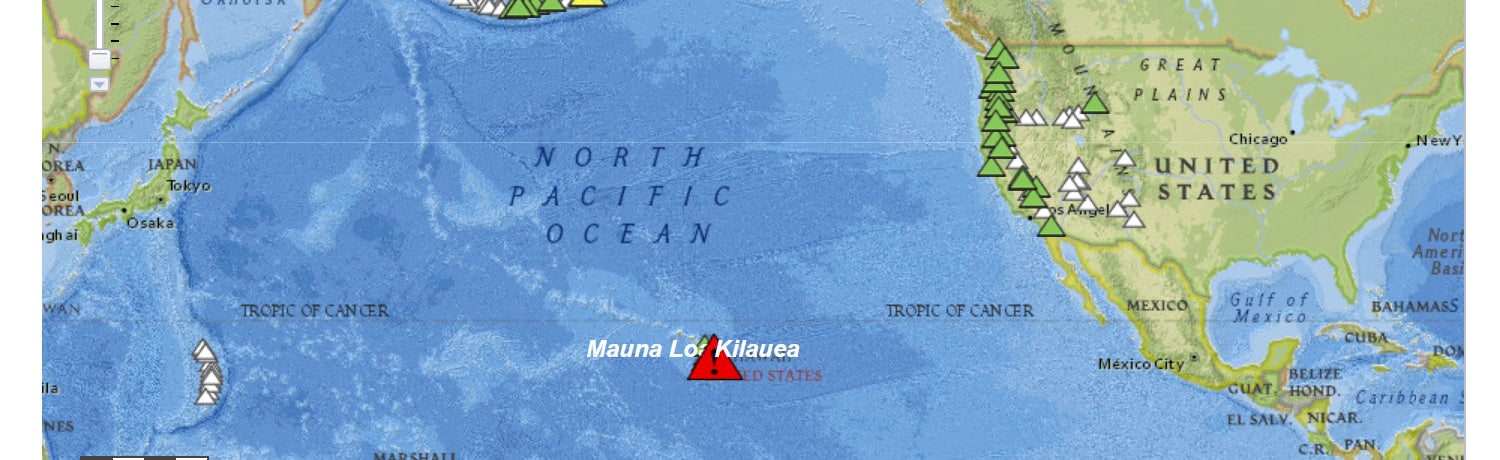 USGS Volcanic Activity Map