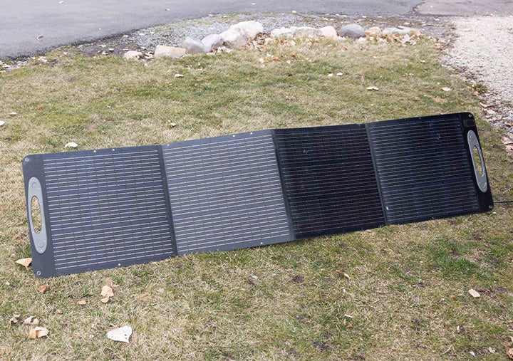 Photo: Step 1 - Solar panel unfolded